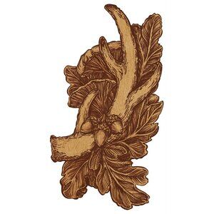 Hester & Cook Table Accent Card Antler (Goes w/ Oak Crest) Fall Decor Pkg of 12